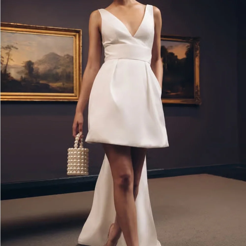 Jenny Yoo White Mini Dress - Picture 1 of 8